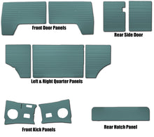 Load image into Gallery viewer, Door Panels Complete 10pc. Kit - 1963-68 VW Bus (ONE TONE)
