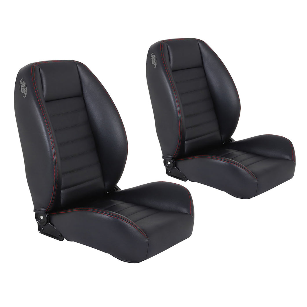 Cruiser Collection Universal Low Back Seats - Black Vinyl #2295