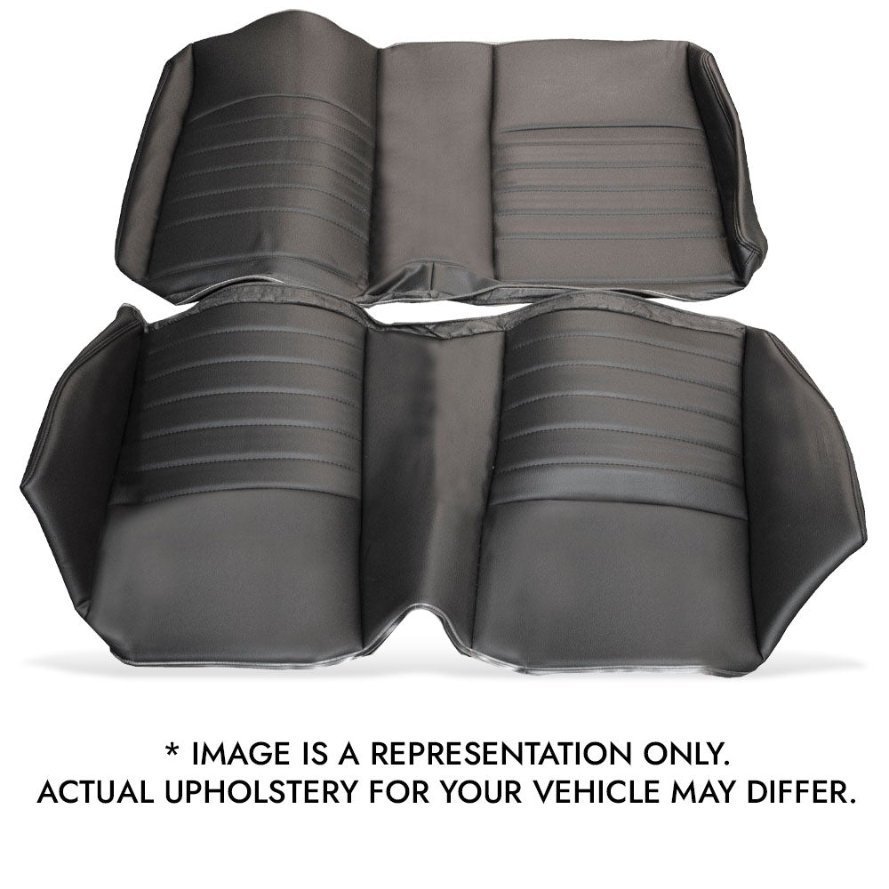 1968-69 Chevelle Convertible, Cruiser Collection Rear Seat Upholstery ONLY - Black Vinyl #2295