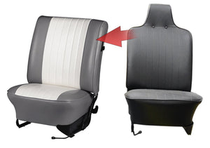 12" Insert High back to Low back Conversion Seat Upholstery (Fronts  & Rear) 1968-72 VW Bug Convertible