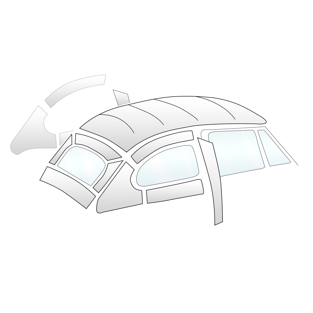 VW Headliner, Original Style W/Post Mat. 1974 VW Bug Sedan